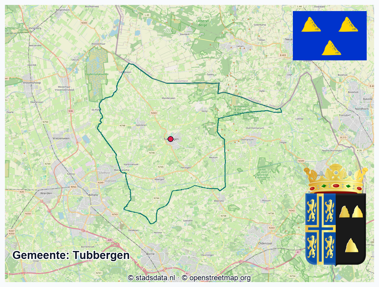 Schematische gemeentegrens Tubbergen